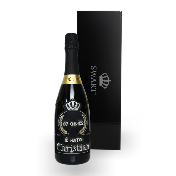 NASCITA (BLACK) - Personalizza É Nato / É Nata, Nome & Data - Swart Italia