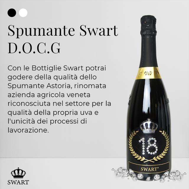 COMPLEANNO (BLACK) - Personalizza 6 Bottiglie con l'Età del Festeggiato - Swart Italia