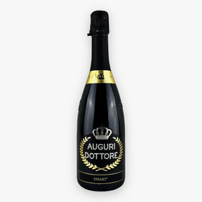 Bottiglia Laurea Dottore - Spumante 0,75L con Scritta in Cristalli - Swart Italia