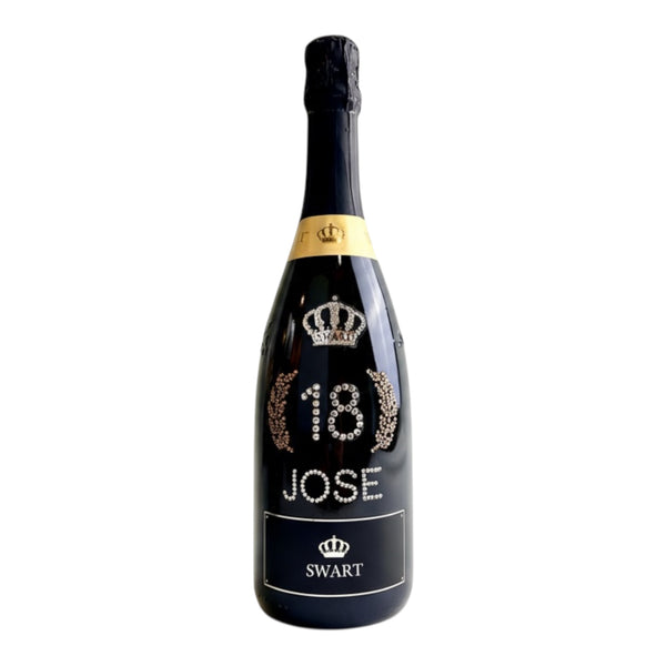 Bottiglia Personalizzata Compleanno con Nome ed Età |Diamond Imperiale Black Swart - Swart Italia