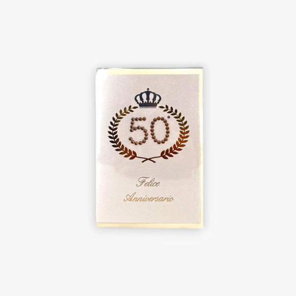 Biglietto Auguri Con Cristalli | 50 Anniversario Swart - Swart Italia