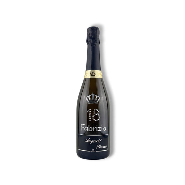 Bottiglia Personalizzata Compleanno con Nome, Età e Dedica | Diamond Black Swart - Swart Italia
