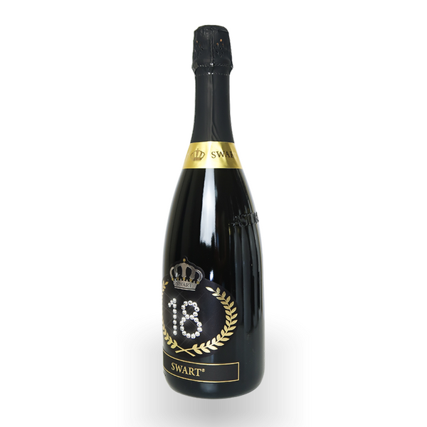 COMPLEANNO (BLACK) - Personalizza 6 Bottiglie con l'Età del Festeggiato - Swart Italia