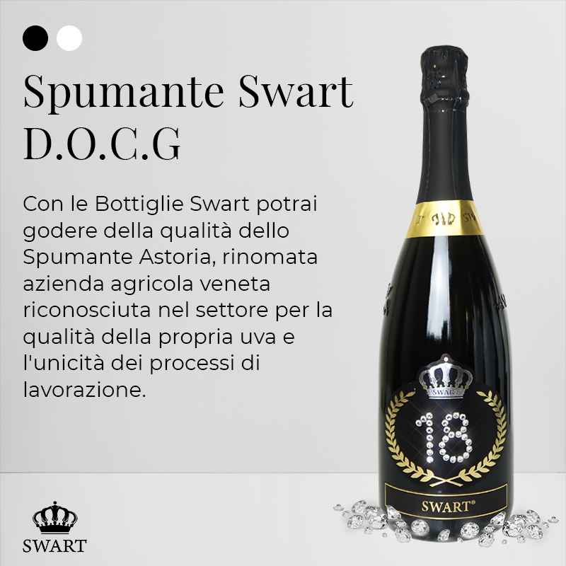 COMPLEANNO (BLACK) - Personalizza 6 Bottiglie con l'Età del Festeggiato - Swart Italia