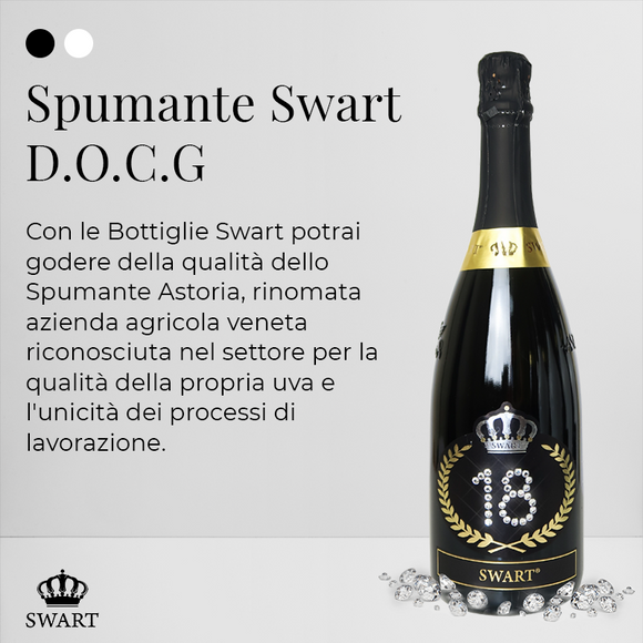 COMPLEANNO (BLACK) - Personalizza 6 Bottiglie con l'Età del Festeggiato - Swart Italia