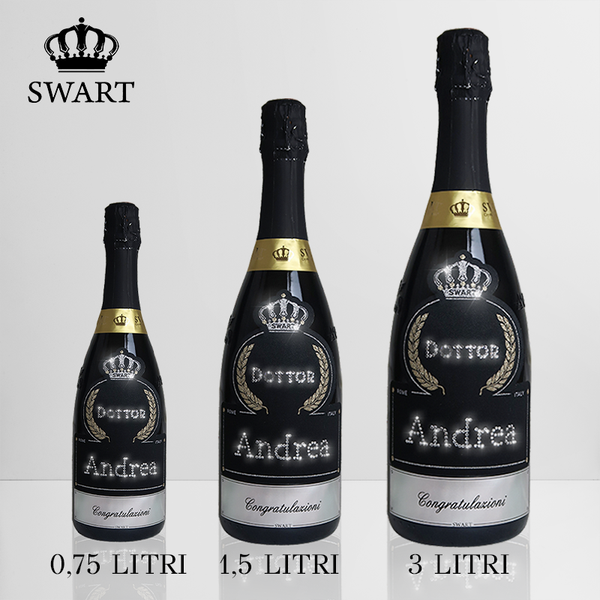 LAUREA (BLACK) - Personalizza "DOTT.SSA", Nome & Dedica - Swart Italia